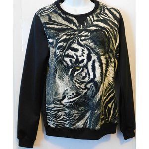NWT WAYF Top Nordstrom Lion Animal Black Sz XS USA
